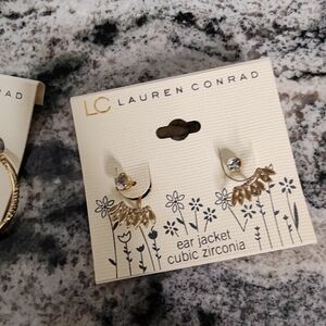 Lauren Conrad Gold Ear Jacket with Cubic Zirconia